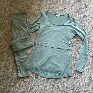 Kindred Bravely Nursing/Maternity Pajama Set